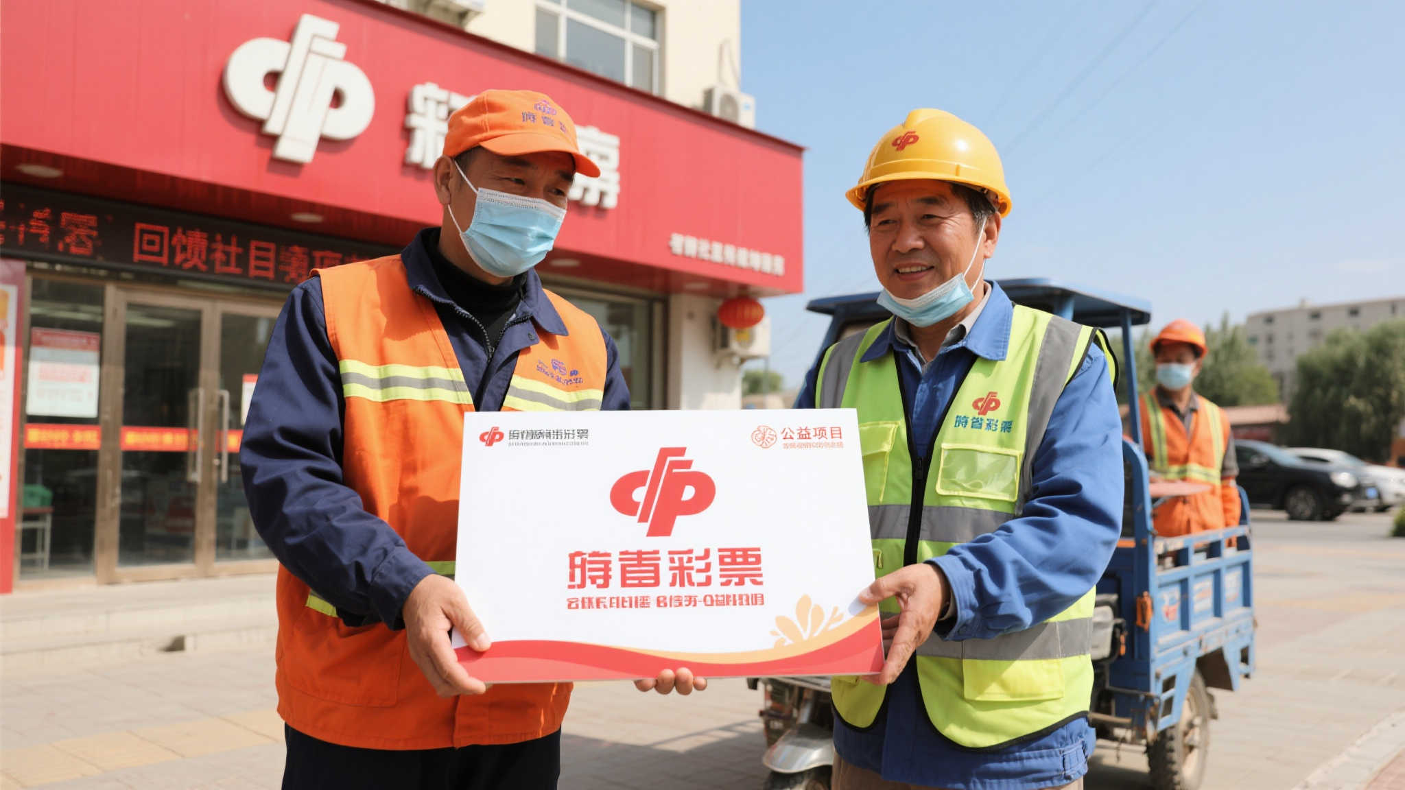 榆林福彩致敬冬季最美环卫工人，温暖寒冬