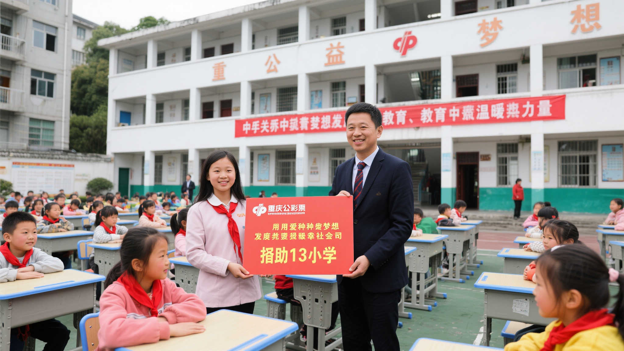 重庆福彩助力13所中小学，共筑校园幸福梦